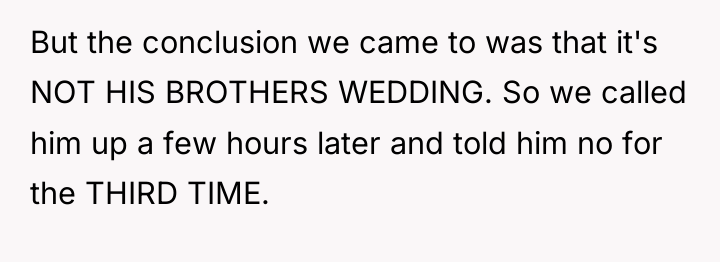 But the conclusion we came to was that it's NOT...