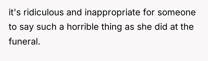 it's ridiculous and inappropriate for someone to say such a...