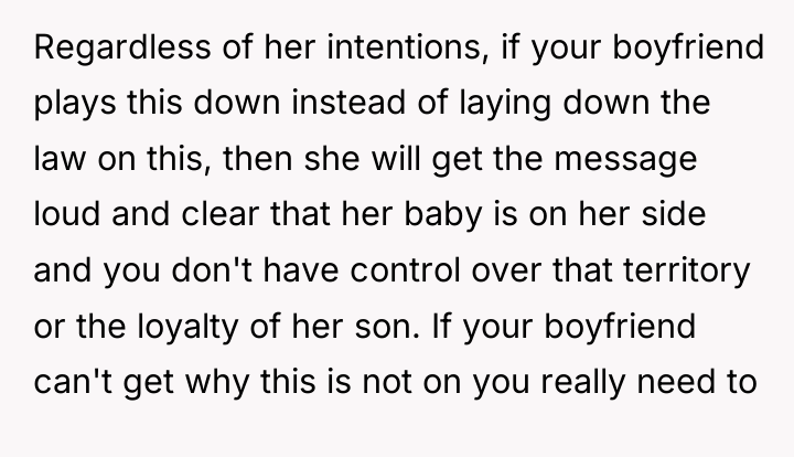Regardless of her intentions, if your boyfriend plays this down...