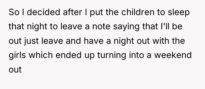 So I decided after I put the children to sleep...