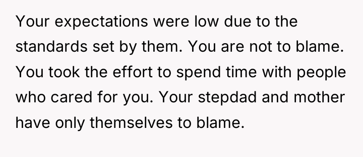 Your expectations were low due to the standards set by...