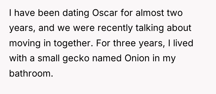 I have been dating Oscar for almost two years, and...
