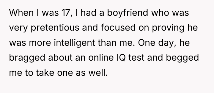 When I was 17, I had a boyfriend who was...