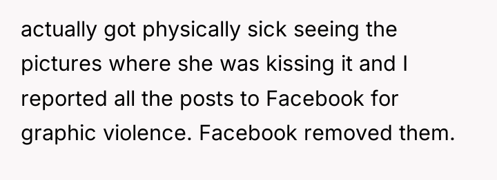 actually got physically sick seeing the pictures where she was...