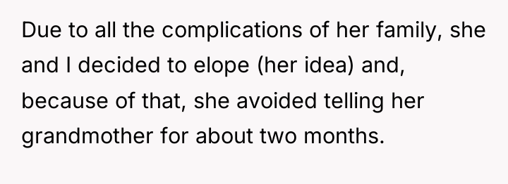 Due to all the complications of her family, she and...