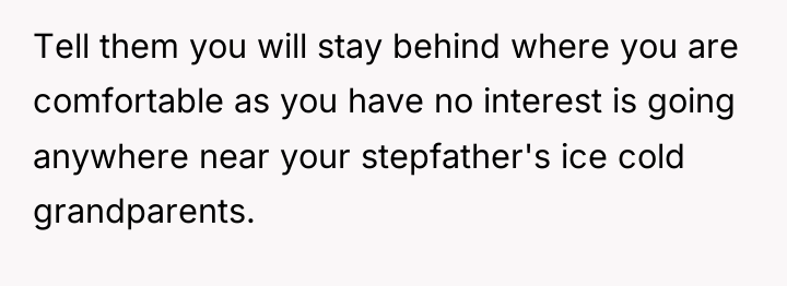 Tell them you will stay behind where you are comfortable...