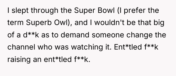 I slept through the Super Bowl (I prefer the term...