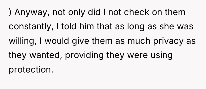 ) Anyway, not only did I not check on them...