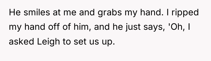 He smiles at me and grabs my hand. I ripped...