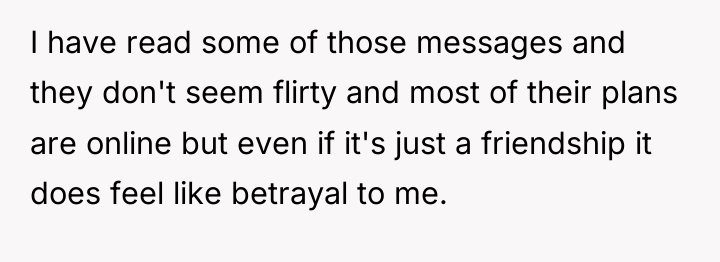 I have read some of those messages and they don't...