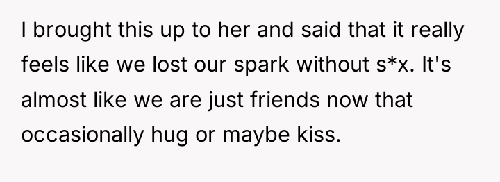 I brought this up to her and said that it...