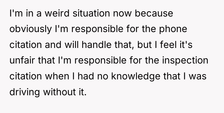 I'm in a weird situation now because obviously I'm responsible...