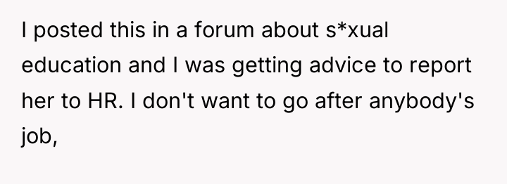 I posted this in a forum about s*xual education and...