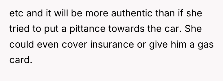 etc and it will be more authentic than if she...