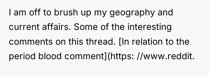 I am off to brush up my geography and current...