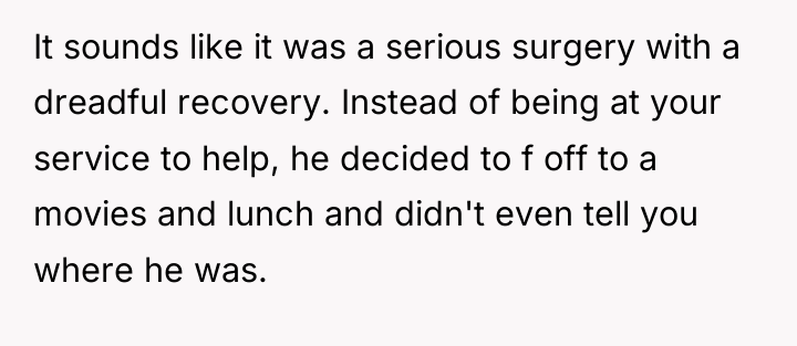 It sounds like it was a serious surgery with a...
