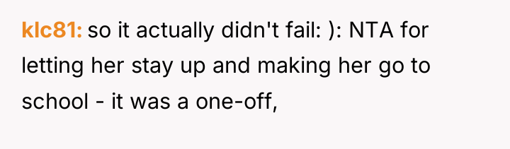 klc81 so it actually didn't fail: ): NTA for letting...