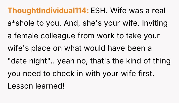 ThoughtIndividual114 ESH. Wife was a real a*shole to you. And,...