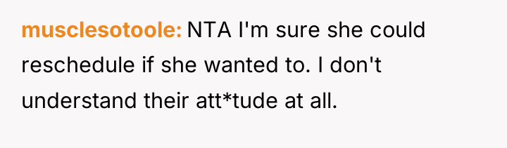 musclesotoole NTA I'm sure she could reschedule if she wanted...