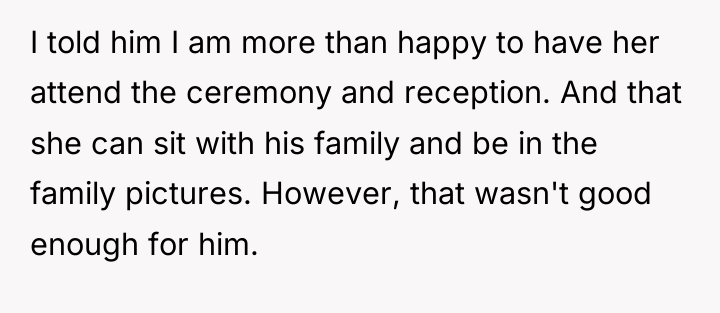 I told him I am more than happy to have...