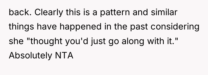back. Clearly this is a pattern and similar things have...
