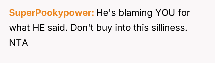 SuperPookypower He's blaming YOU for what HE said. Don't buy...