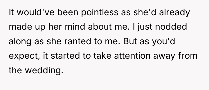 It would've been pointless as she'd already made up her...