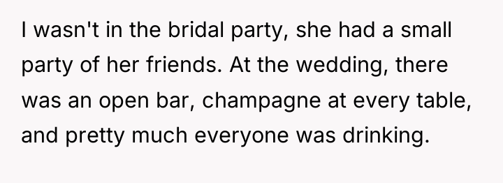 I wasn't in the bridal party, she had a small...