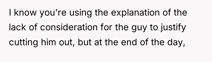 I know you're using the explanation of the lack of...