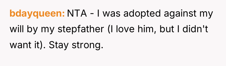 bdayqueen NTA - I was adopted against my will by...