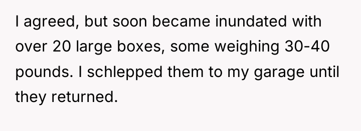I agreed, but soon became inundated with over 20 large...