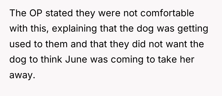 The OP stated they were not comfortable with this, explaining...