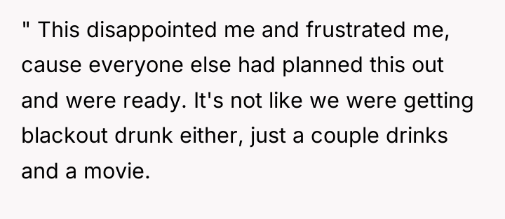 " This disappointed me and frustrated me, cause everyone else...