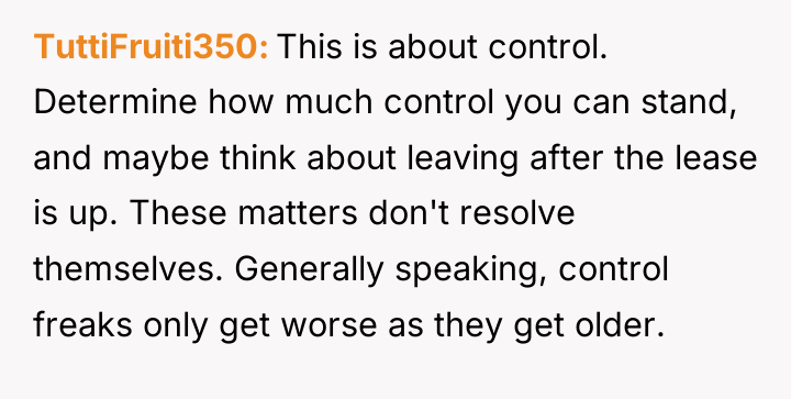 TuttiFruiti350 This is about control. Determine how much control you...