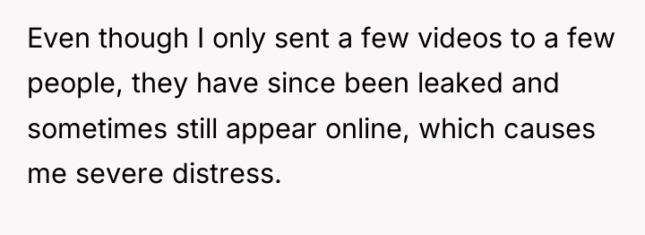 Even though I only sent a few videos to a...