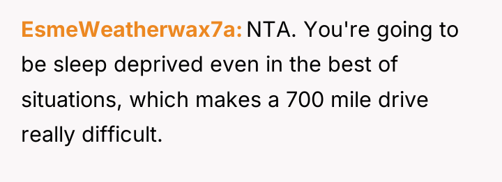 EsmeWeatherwax7a NTA. You're going to be sleep deprived even in...