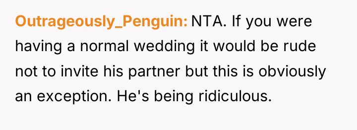 Outrageously_Penguin NTA. If you were having a normal wedding it...