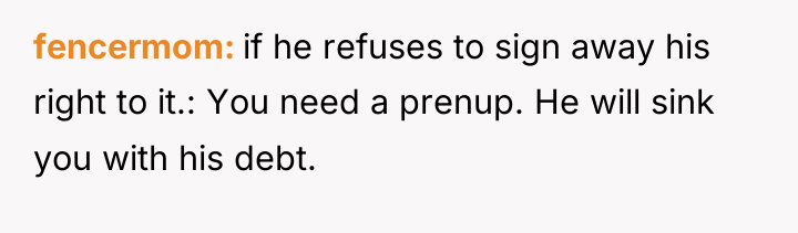 fencermom if he refuses to sign away his right to...