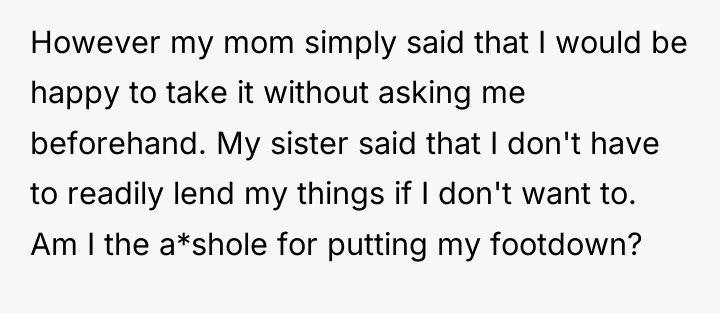 However my mom simply said that I would be happy...