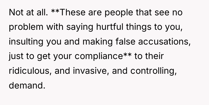 Not at all. **These are people that see no problem...