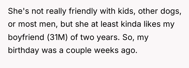 She's not really friendly with kids, other dogs, or most...
