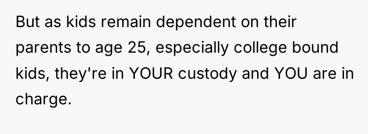 But as kids remain dependent on their parents to age...