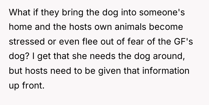 What if they bring the dog into someone's home and...
