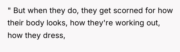 " But when they do, they get scorned for how...