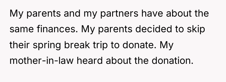 My parents and my partners have about the same finances....