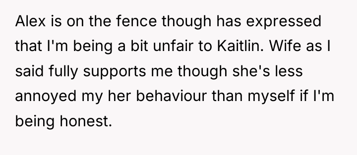 Alex is on the fence though has expressed that I'm...