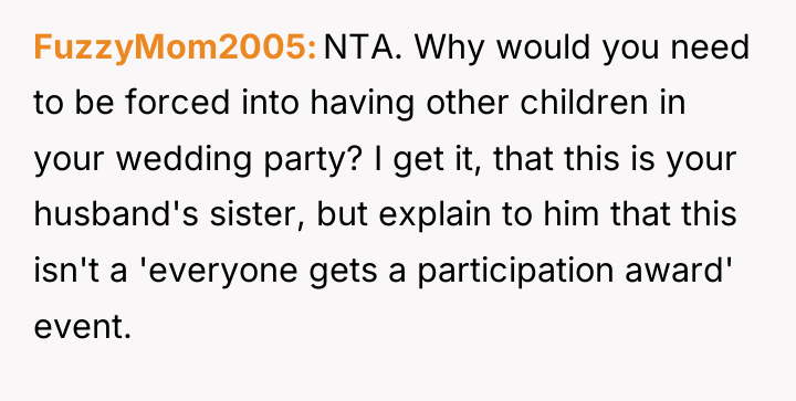 FuzzyMom2005 NTA. Why would you need to be forced into...