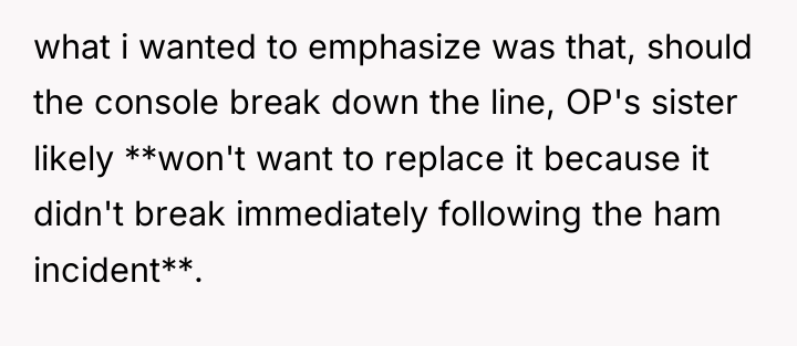 what i wanted to emphasize was that, should the console...