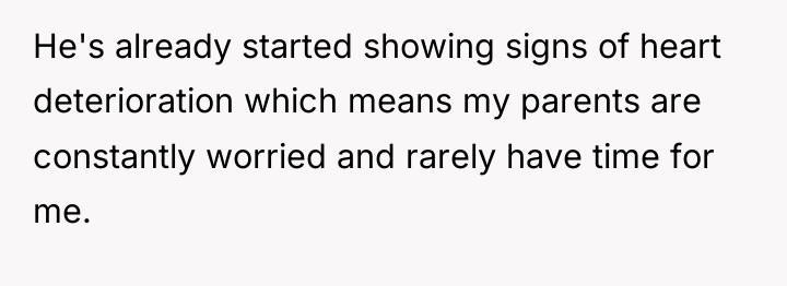 He's already started showing signs of heart deterioration which means...