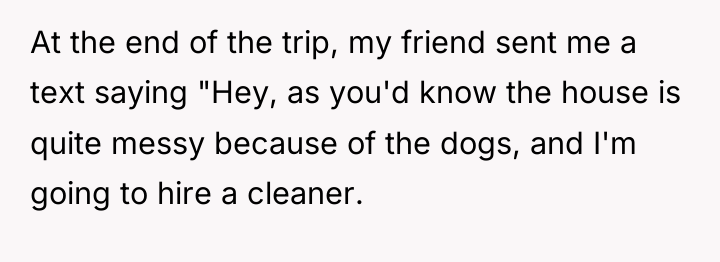 At the end of the trip, my friend sent me...